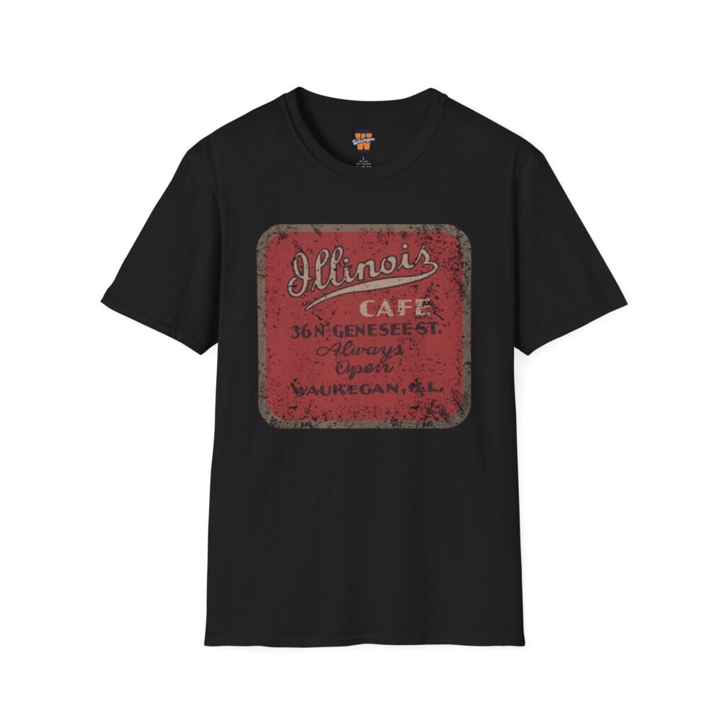 Illinois Cafe Vintage Roadside Sign T-Shirt