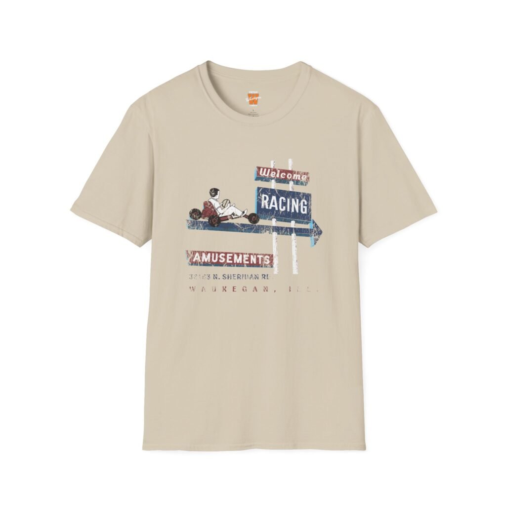 Illinois Roadside Racing Amusements T-Shirt — Vintage Go-Kart Sign Tee