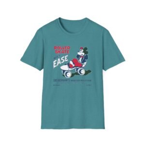 Roller Skate With Ease T-Shirt — Vintage Roller Skating Graphic Tee