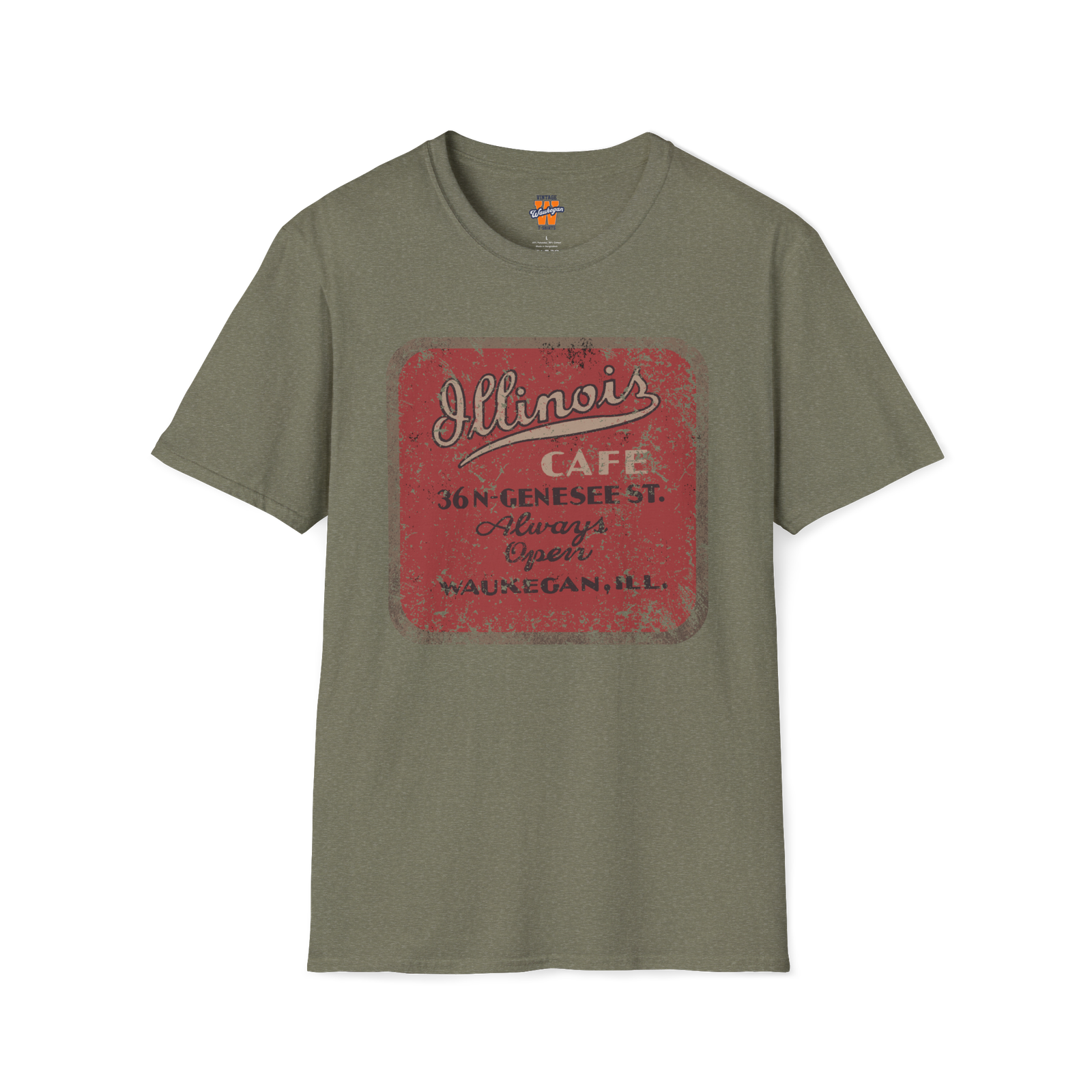Illinois Cafe - Waukegan Vintage T-Shirts