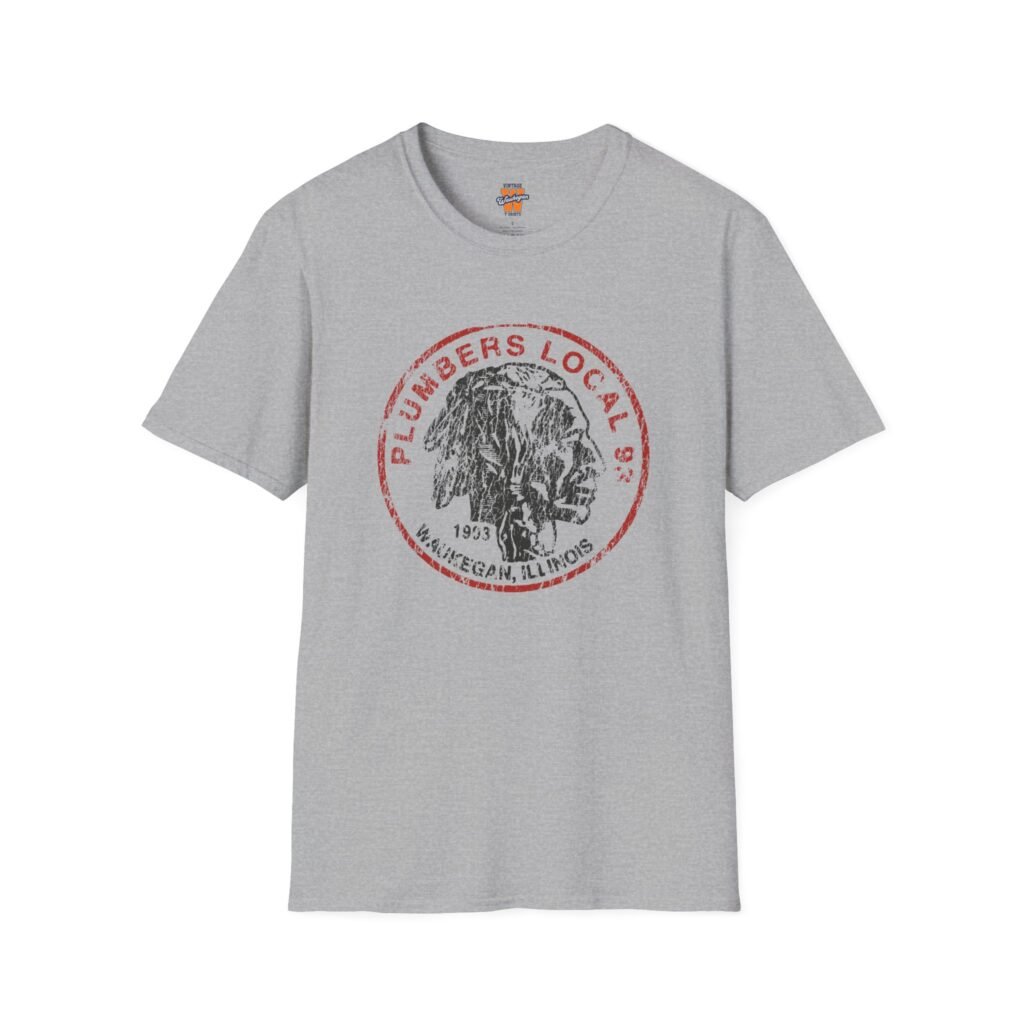1903 Vintage Plumbers Local 93 T-Shirt — Waukegan, IL Union Tee