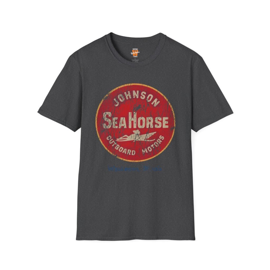 Johnson Outboard Motors Sea Horse Logo Vintage T-Shirt
