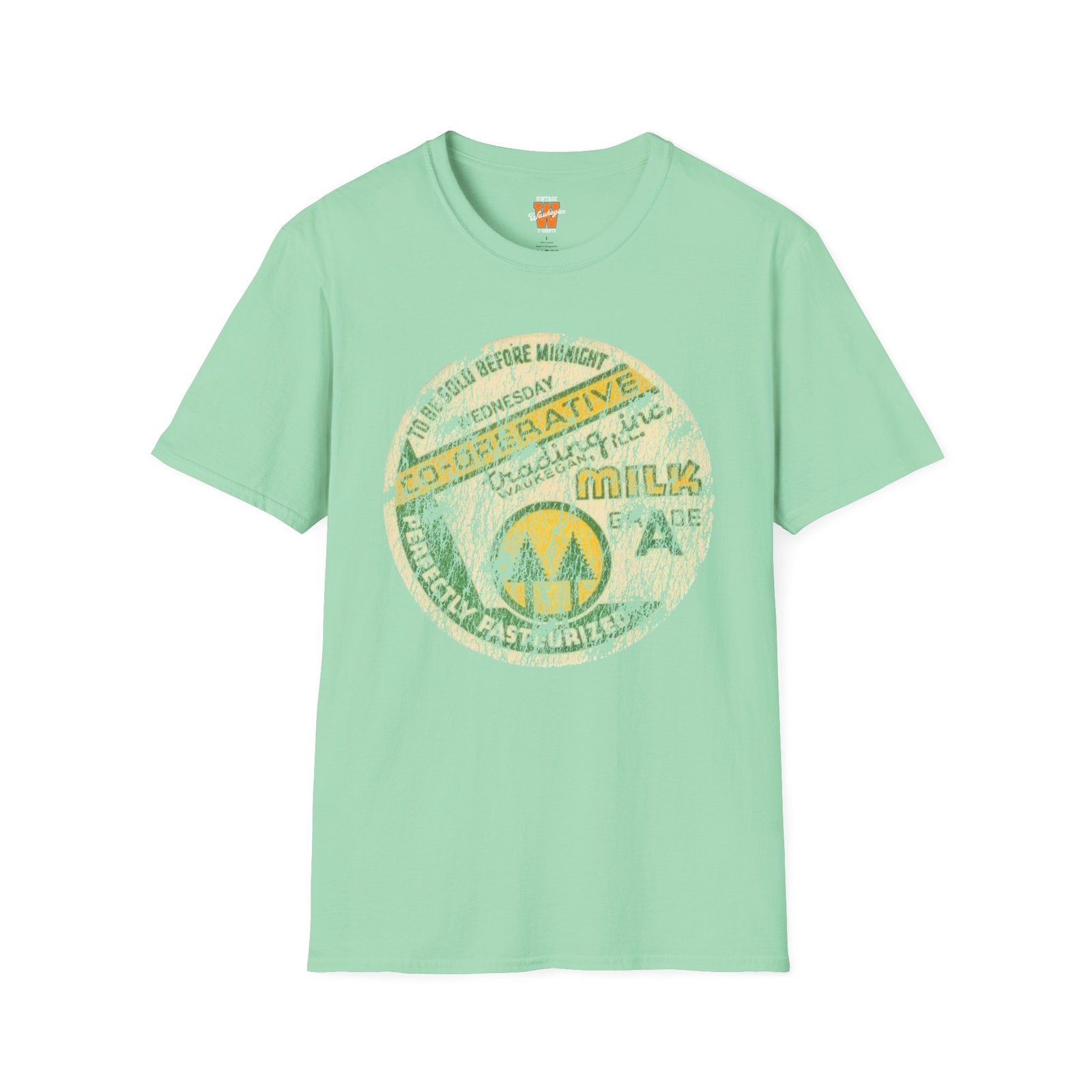 Vintage Milk Co-op Trading T-Shirt Waukegan Illinois - Image 6