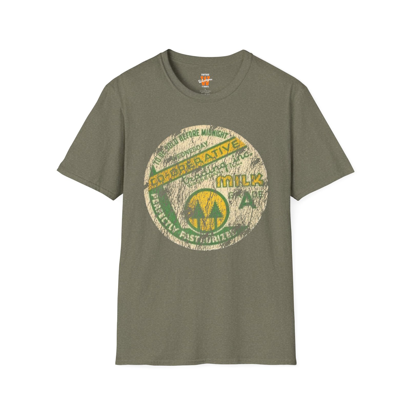 Vintage Milk Co-op Trading T-Shirt Waukegan Illinois - Image 4