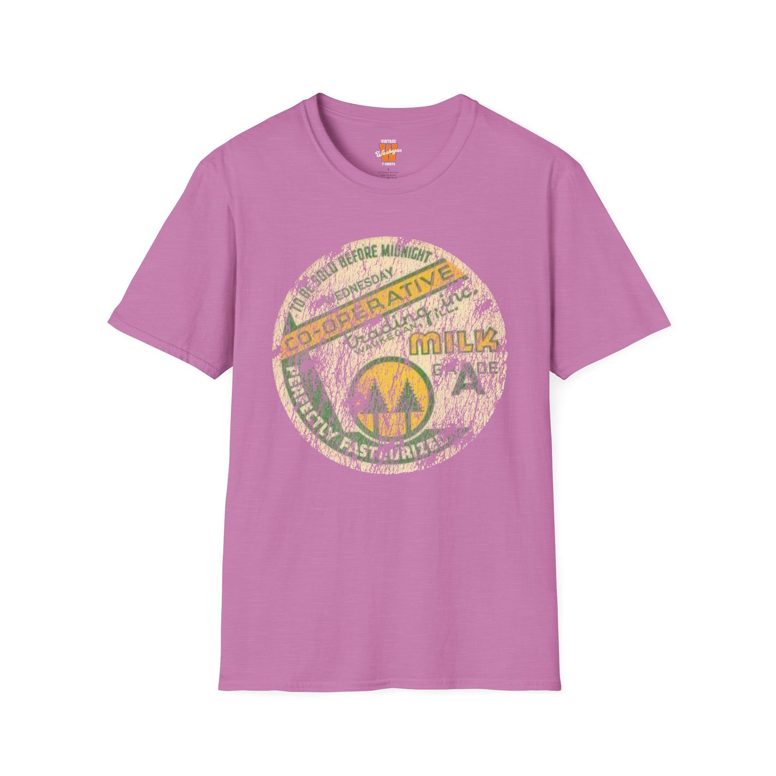 Vintage Milk Co-op Trading T-Shirt Waukegan Illinois - Image 9