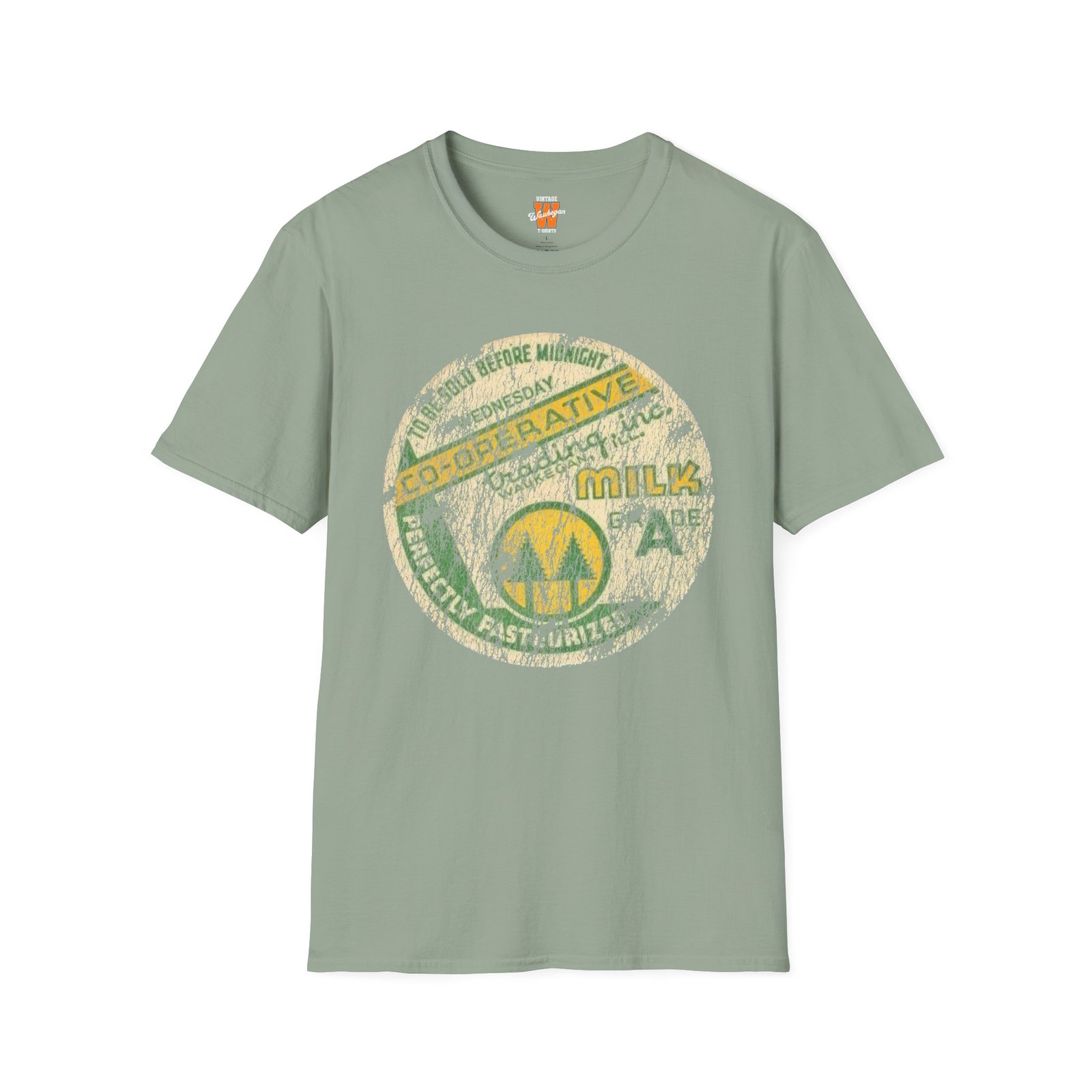 Vintage Milk Co-op Trading T-Shirt Waukegan Illinois - Image 5