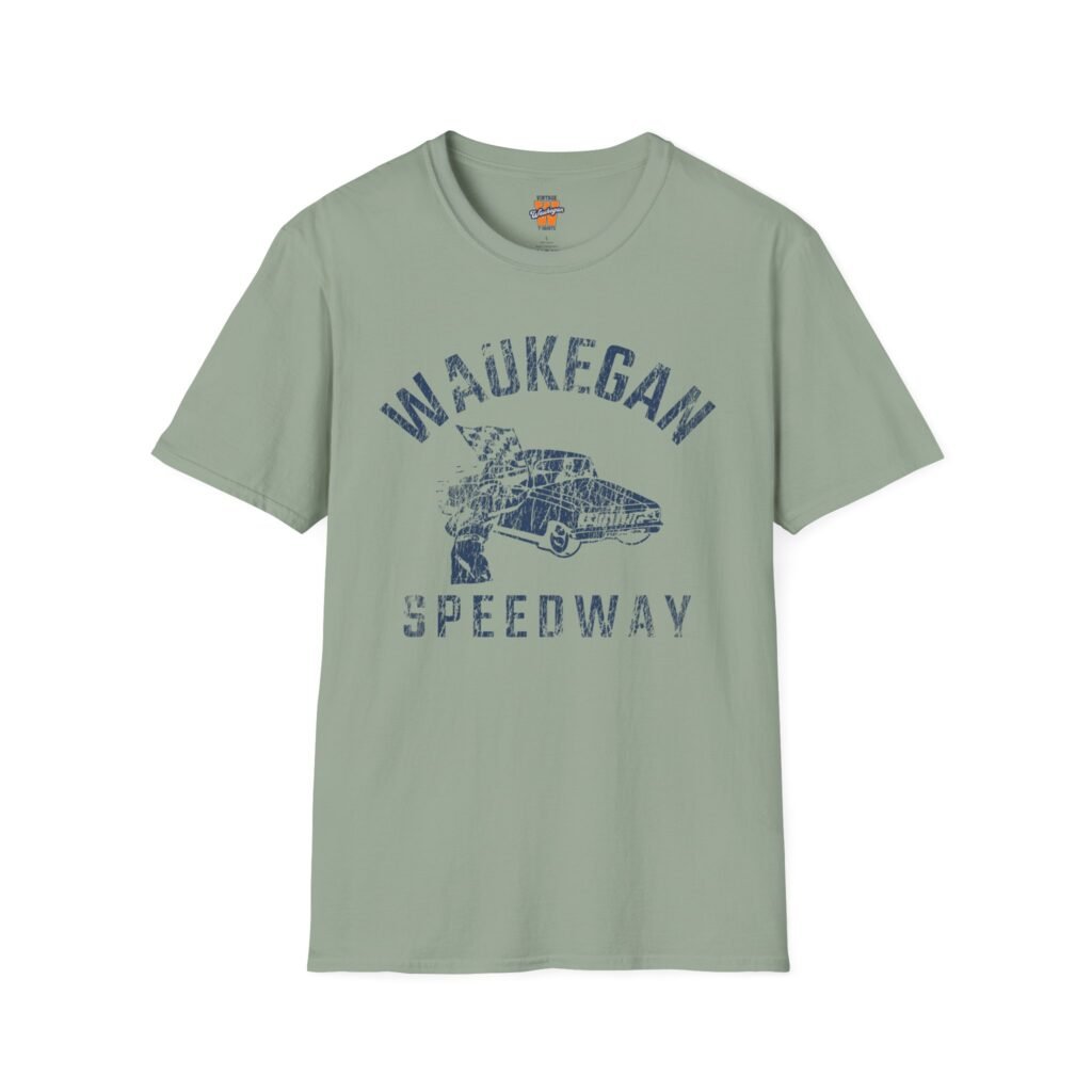 Vintage Racing T-Shirt Waukegan IL Speedway Race Track