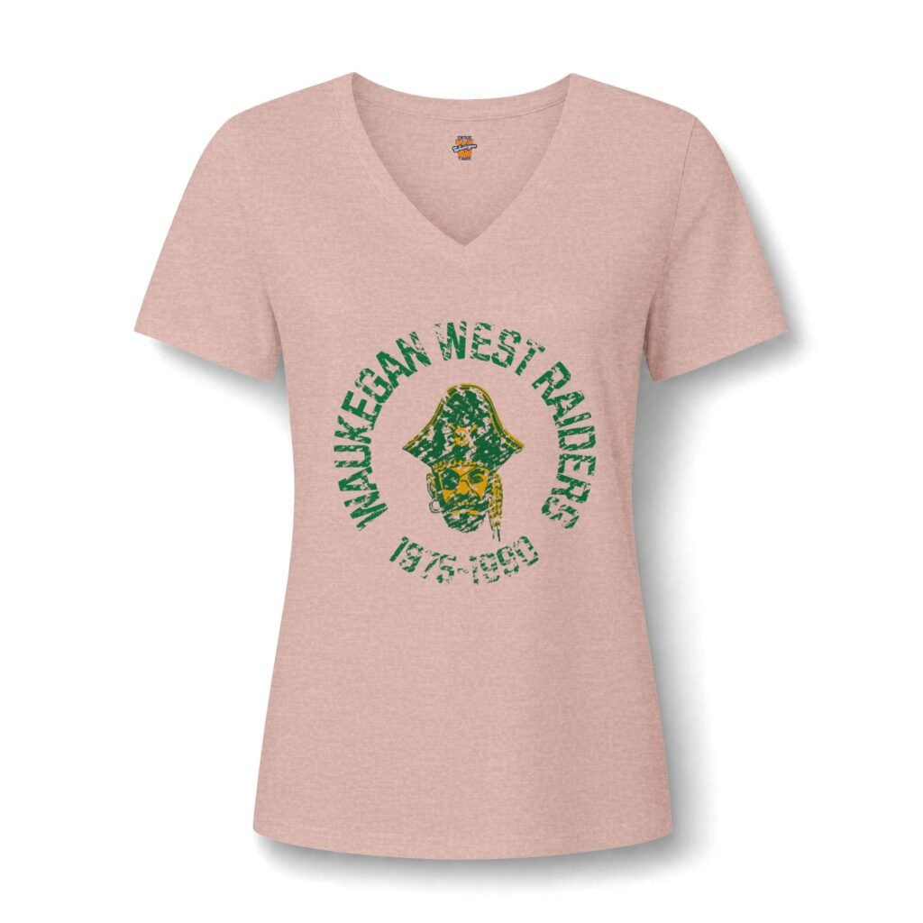 Women's V-Neck Tee — Waukegan West Raiders  1975-1990 T-Shirt