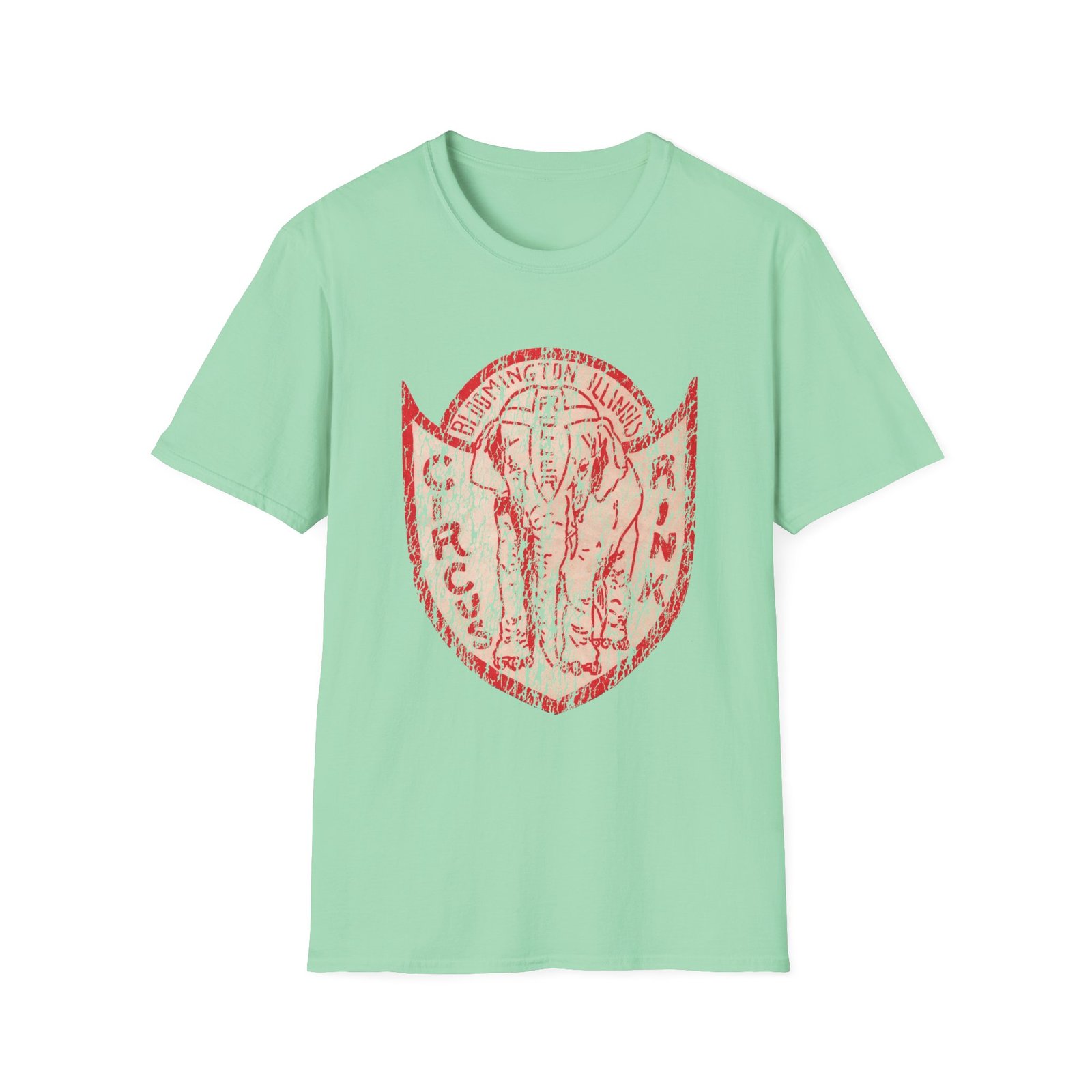 Circus Elephant Vintage Shield T-Shirt - Image 3