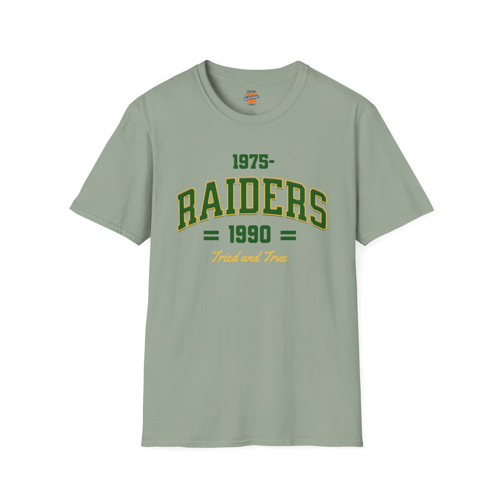 Waukegan Raiders 1975-1990 Tried and True Retro T-Shirt - Image 5