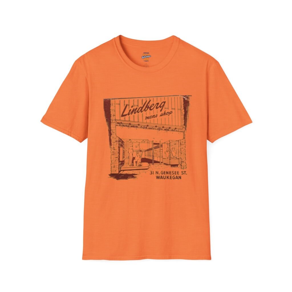 Vintage Lindberg Men's Shop T-Shirt 1902 Waukegan, IL