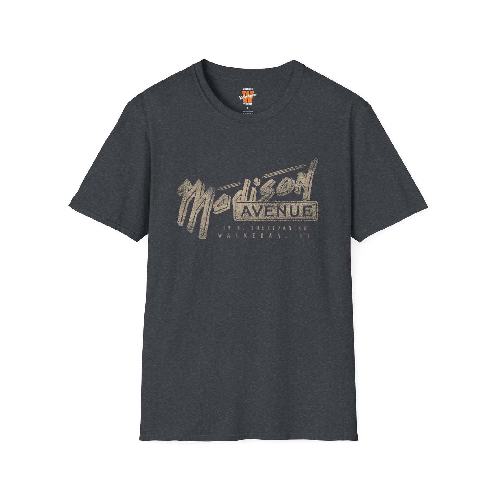 Madison Avenue Vintage T-Shirt — Waukegan IL Fine Dining Sign Tee - Image 2