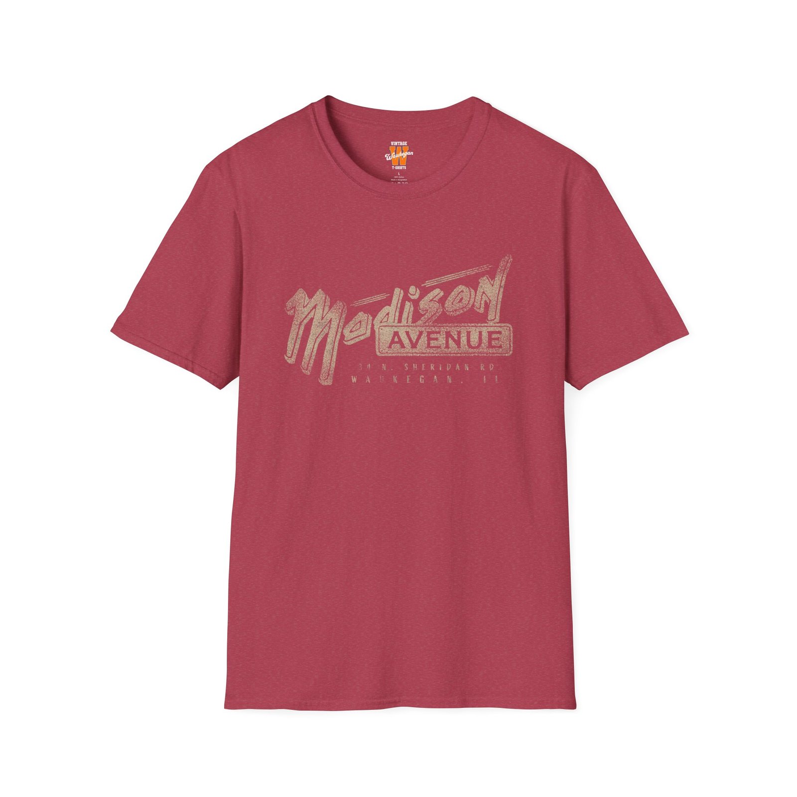 Madison Avenue Vintage T-Shirt — Waukegan IL Fine Dining Sign Tee - Image 6