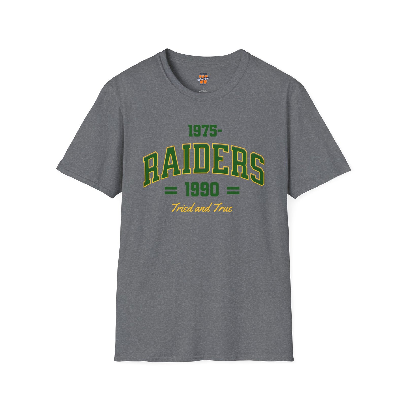 Waukegan Raiders 1975-1990 Tried and True Retro T-Shirt - Image 7