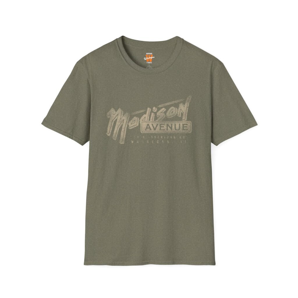 Madison Avenue Vintage T-Shirt — Waukegan IL Fine Dining Sign Tee