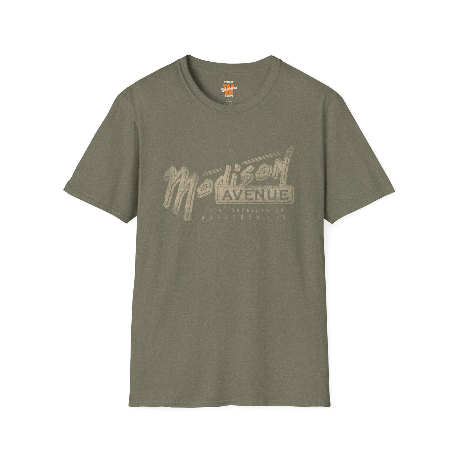 Madison Avenue Vintage T-Shirt — Waukegan IL Fine Dining Sign Tee