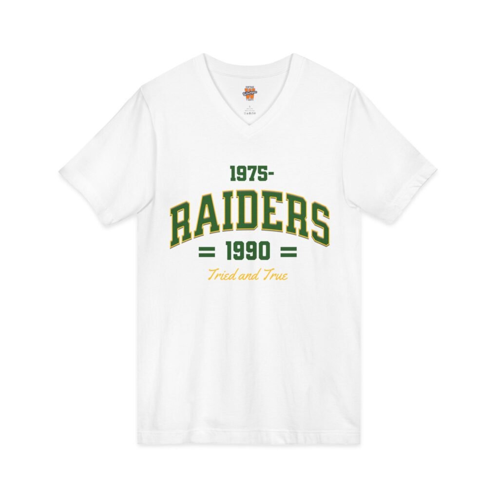 Waukegan Raiders 1970–1990 V-Neck Unisex Tee Tried and True
