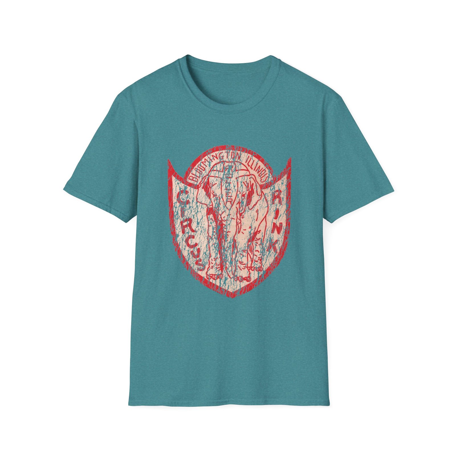 Circus Elephant Vintage Shield T-Shirt - Image 4