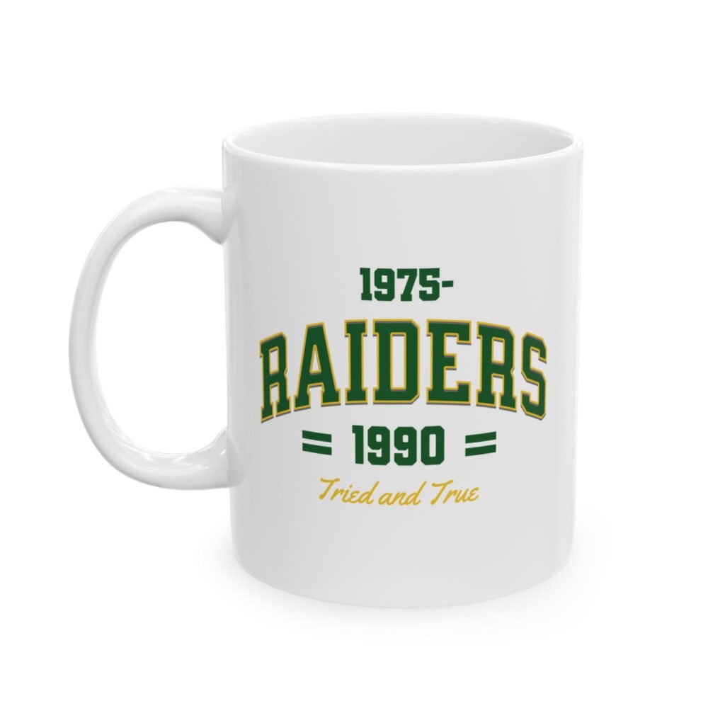 Raiders Tried and True 1975-1990 Ceramic Coffee Mug