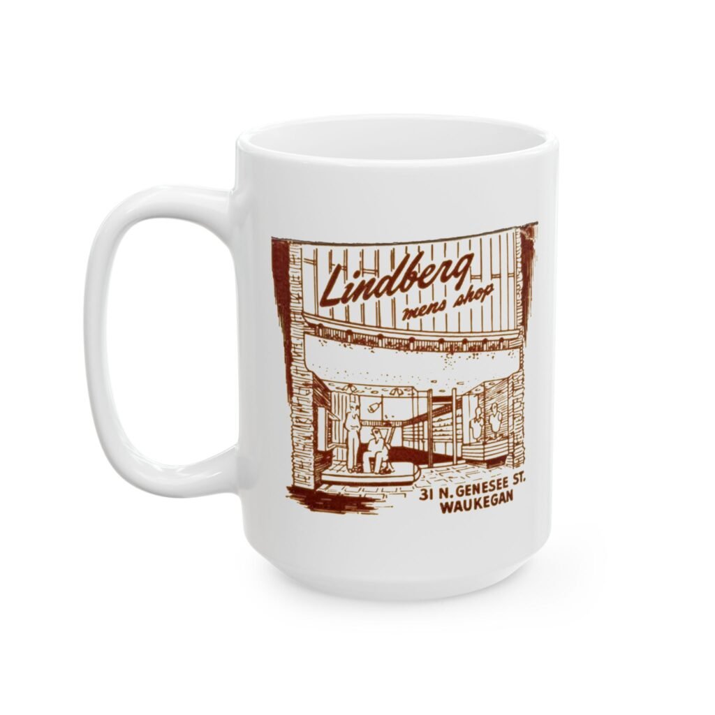 Lindberg Men's Shop Est. 1902 Waukegan Illinois 11oz Mug