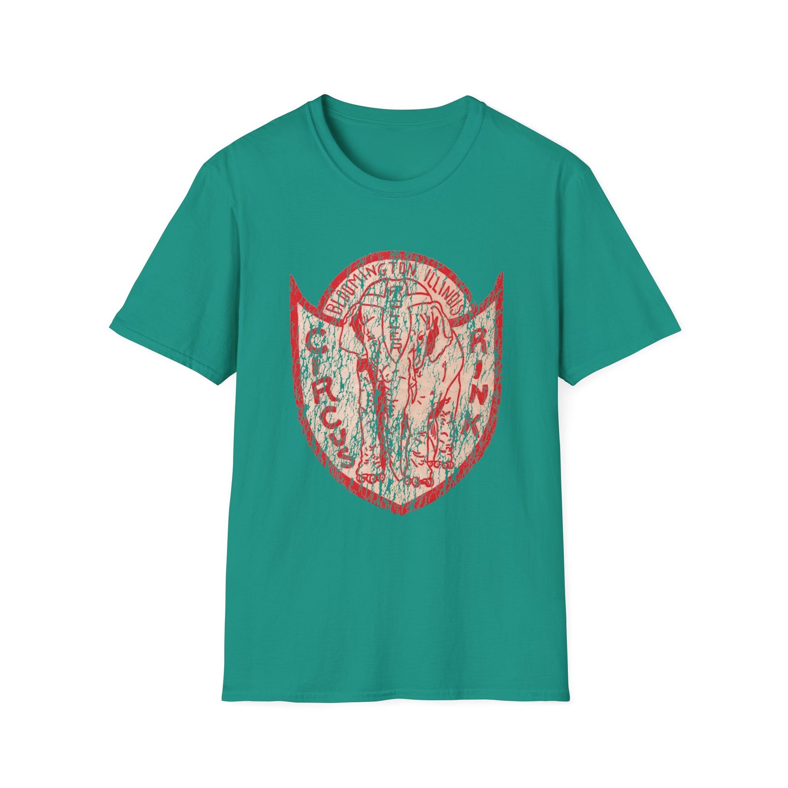 Circus Elephant Vintage Shield T-Shirt - Image 6